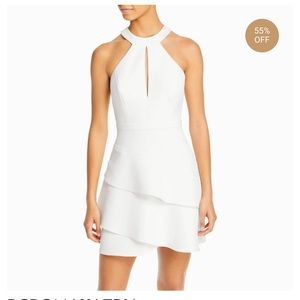 BCBG Halter Ruffle Cocktail Dress